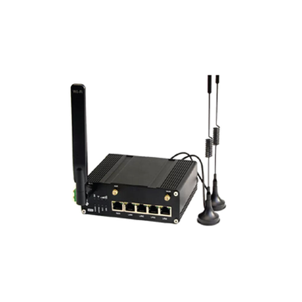 Router industrial 4G, antena, 4x ethernet, 2xSIM, Wifi, PoE, GPS